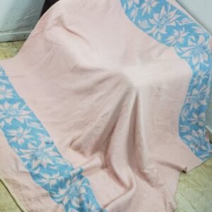 .PINK & BLUE SOFT WOOL BLANKET