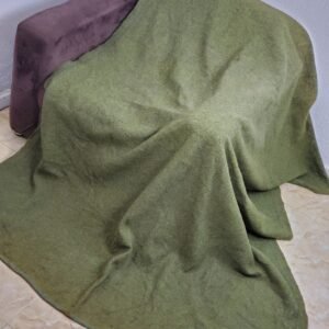 .OLIVE WOOL BLANKET